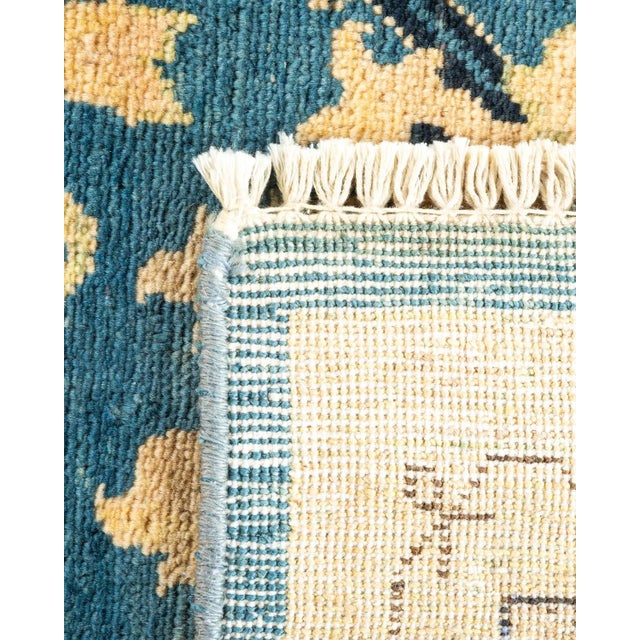 2000 - 2009 Eclectic Hand-Knotted Area Rug - Light Blue, 5' 0" x 7' 10" For Sale - Image 5 of 8