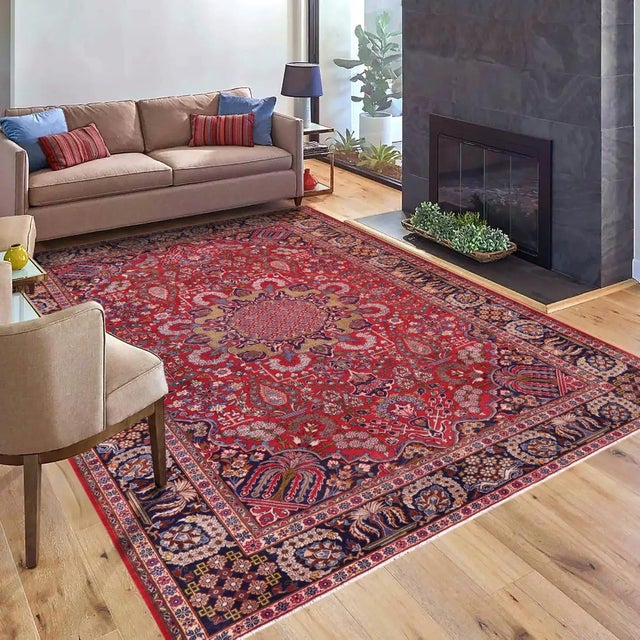Elevate your home with the timeless beauty of a handmade Persian rug, renowned for its exceptional craftsmanship, rich...