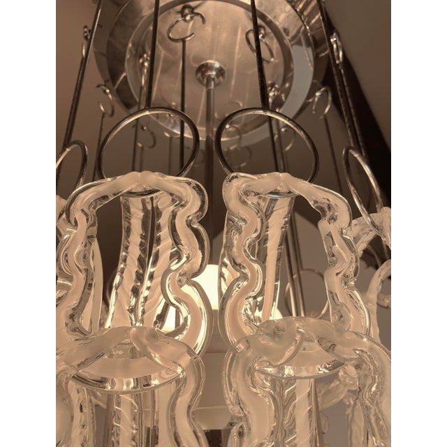 Murano Glass Chandelier, 1970s For Sale - Image 11 of 18