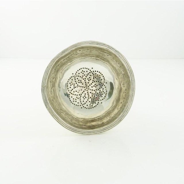 Georgian Sterling Silver Wine Funnel, Strainer or Sieve : English Antique, Hallmarked 1803 For Sale - Image 4 of 9