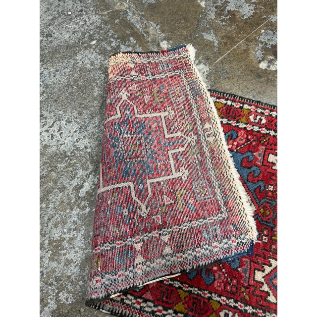 1ft 10in × 12ft Karajeh Heriz Persian Rug, Circa 1930 For Sale In San Francisco - Image 6 of 12