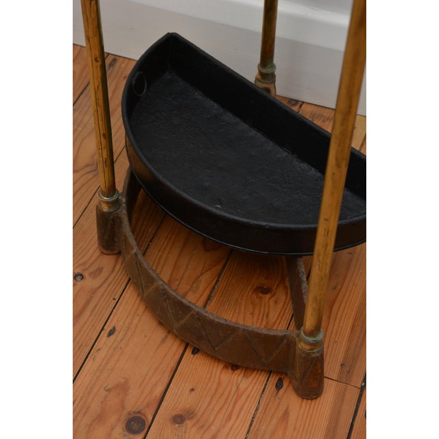 Antique Victorian Umbrella Stand in Brass, 1870 For Sale - Image 12 of 14