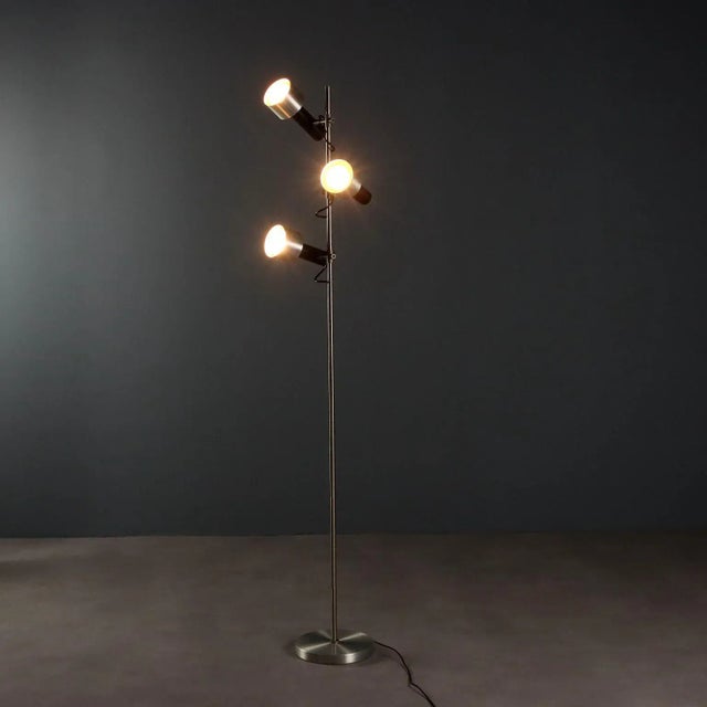 Vintage Floor Lamp in Aluminium and Iron, Italy, 1960s For Sale - Image 11 of 11