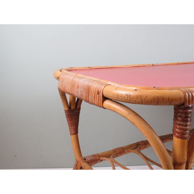 Wood Bamboo Coffee Table by Rohé Noordwolde, 1960s For Sale - Image 7 of 12