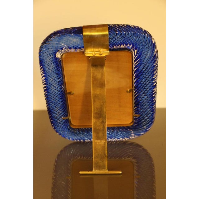Sapphire Blue Murano Glass Frame, 2000s For Sale - Image 9 of 17