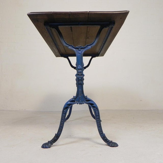 Bistro Table with Oak Top, 1930s For Sale - Image 6 of 18