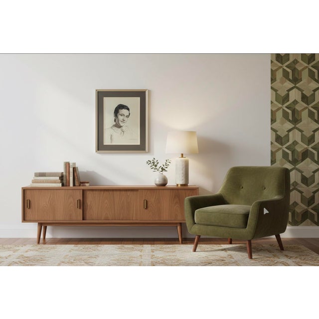 Woodi Ishmael Signed Pastel Portrait of a Woman, 1971 For Sale - Image 17 of 17