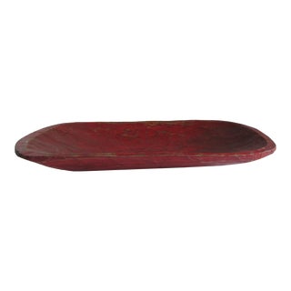 Vintage Red Dough Bowl For Sale