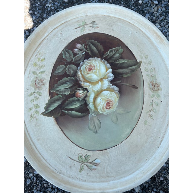 Boho Chic Vintage Hand Painted Tray Top Coffee Table For Sale - Image 3 of 7