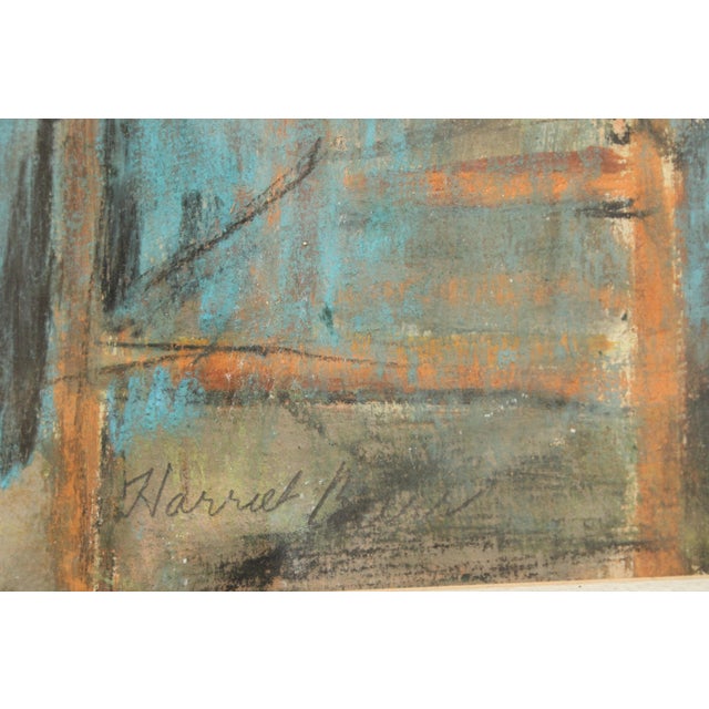 Wood Signed 1951 French Inspired Drawing "The White Headed Girl" For Sale - Image 7 of 8