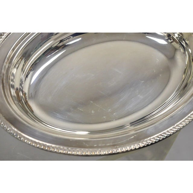 Vintage Poole Silver Co Silver Plated Lidded Serving Platter Dish - a Pair For Sale - Image 9 of 12