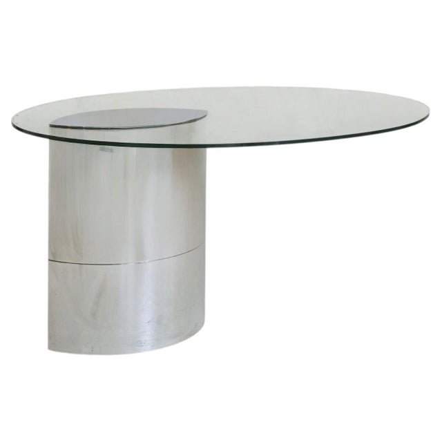 ‘Lunario’ Chrome Dining Table or Desk by Cini Boeri for Knoll, 1970s For Sale - Image 4 of 12