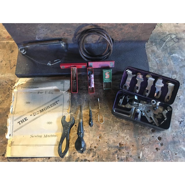 Antique Demorest Coffin Top Treadle Sewing Machine Chairish