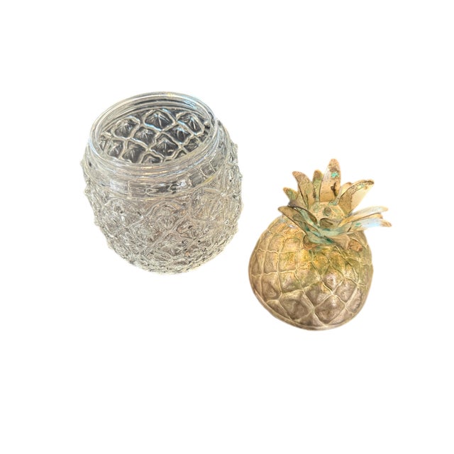 Hollywood Regency Vintage Hollywood Regency Pineapple Ice Bucket Barware For Sale - Image 3 of 5