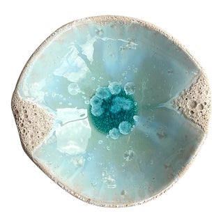 Late 20th Century Vintage Coastal Signed Studio Pottery Bowl For Sale