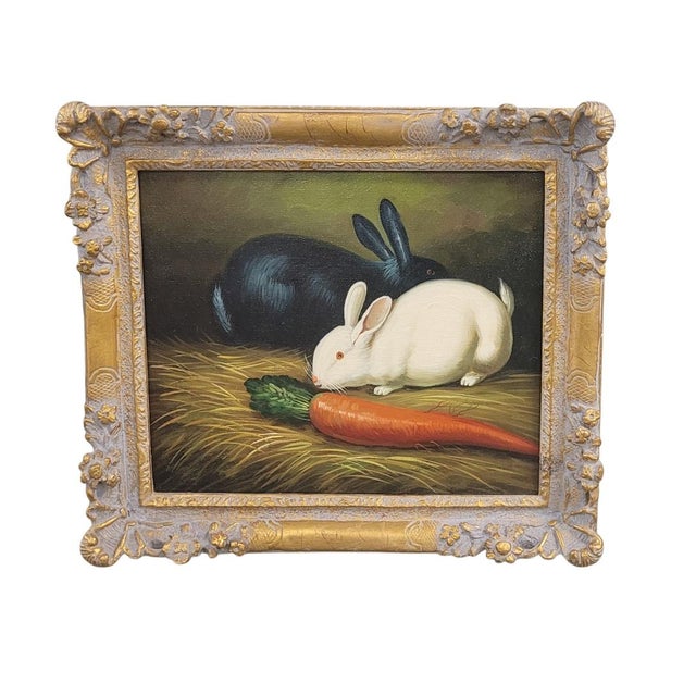 1980s Oil Painting After George Moreland by Chelsea House For Sale - Image 10 of 10