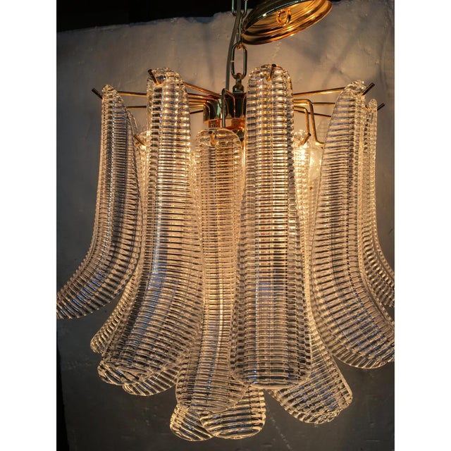 Sculptural Pair of Mazzega Style Murano Glass Selle Chandeliers Lot of 2 For Sale - Image 6 of 10