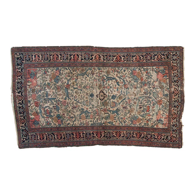 Antique Bibikabad Rug - 4'4" x 7'4" For Sale