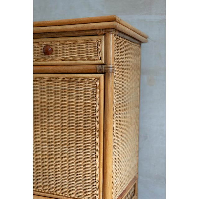 Vintage Bamboo and Rattan Sideboard, 1970s For Sale - Image 4 of 11