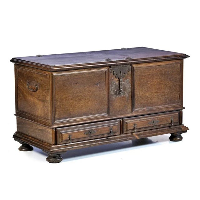Portuguese Rosewood Chest with Two Drawers, 17th Century For Sale - Image 4 of 5
