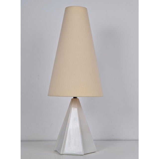 1970s Vintage Teepee Table Lamp in Ceramic, 1970s For Sale - Image 5 of 11
