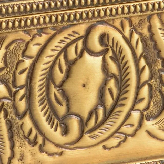 Linville Oaks features an embossed brass box with an antique finish. This handcrafted box is ideal for organizing small...