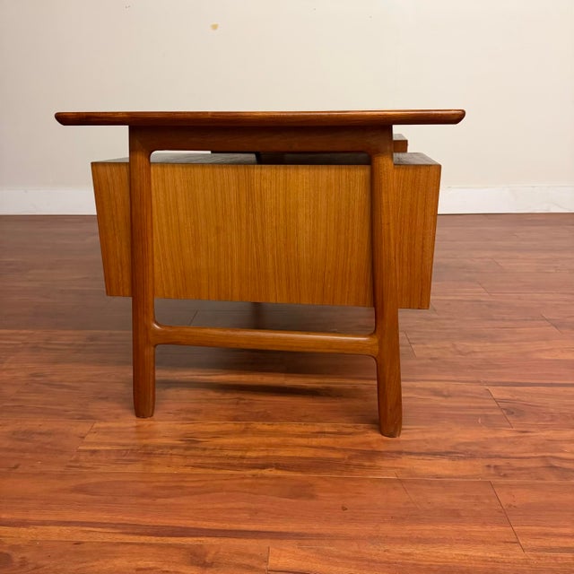 Omann Jun Danish Vintage Model 75 Teak Desk For Sale - Image 12 of 16