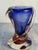 Authentic Hand-Blown Massimiliano Schiavon Murano Art Glass Twisted Sommerso Vase. Features a brilliant sapphire blue...