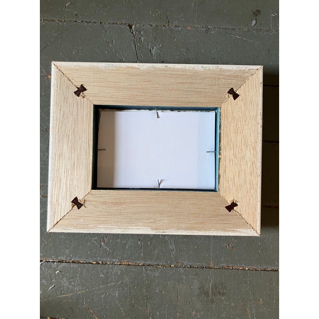 Abstract Contemporary Original Small Abstract Ink Painting Wide Frame For Sale - Image 3 of 3