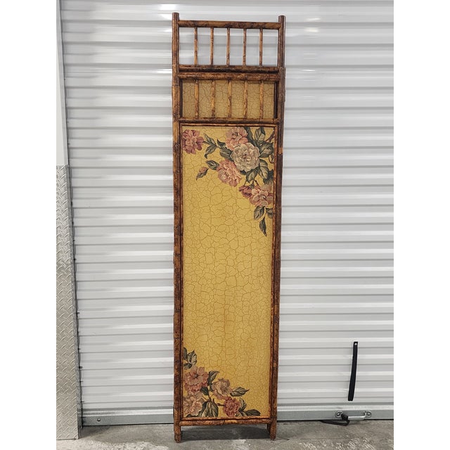 Vintage Tortoise Bamboo 3-Fold Screen Room Devider For Sale In New York - Image 6 of 12