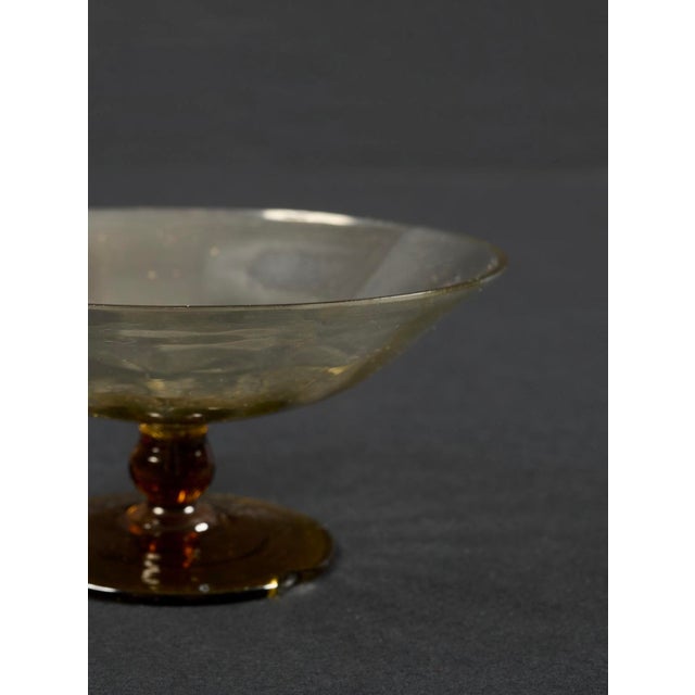 Vittorio zecchin credited italian 1940s glass bowl this footed glass bowl, credited to vittorio zecchin (1878–1947),...