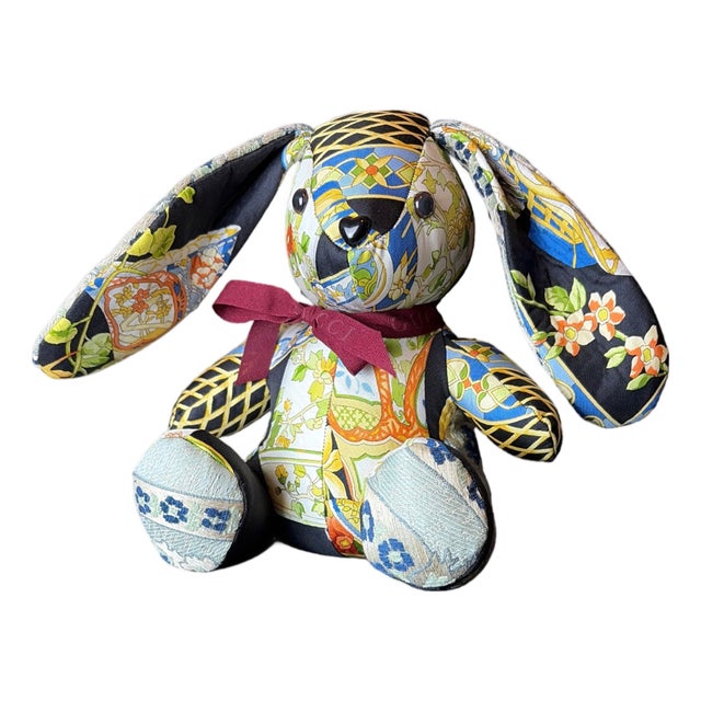 Gucci Chinoiserie Temple Jar Vintage Silk Scarf Clever Bunny For Sale
