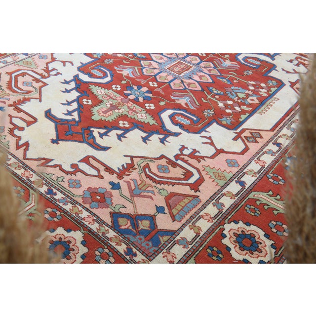 1970s 1970s Vintage Milas Handmade Wool Cotton Pink Red Area Rug For Sale - Image 5 of 11