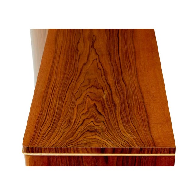 Mid-Century Scandinavian Walnut Shaped Low Open Bookcase, 1950 For Sale - Image 9 of 12