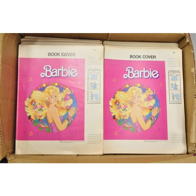 Vintage 1989 Barbie Mattel Original Pink Paper Book Covers NOS - Many Available. Circa Late 20th Century. Measurements:...