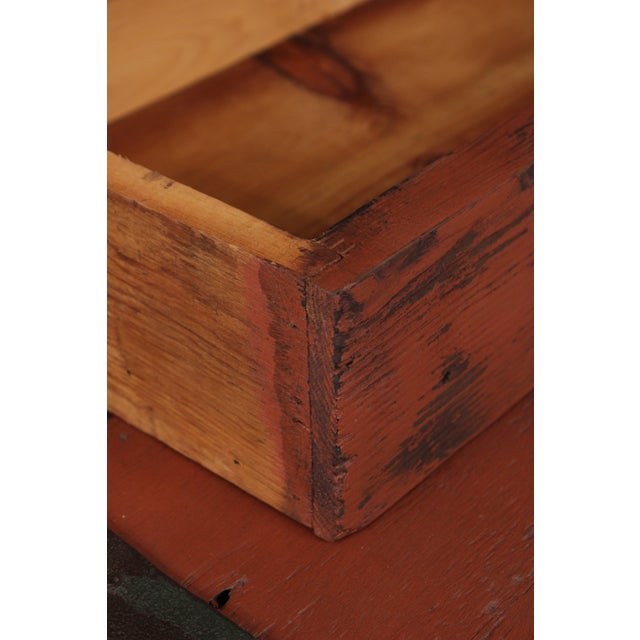 Country Paint Decorated Primitive Plantation Desk For Sale - Image 9 of 16