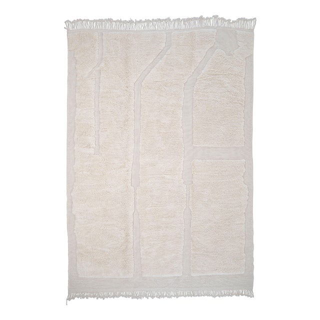 Hand-Knotted Wool Rug by Azele Studio For Sale