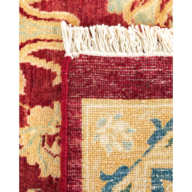 2000 - 2009 Mogul, One-of-a-Kind Hand-Knotted Area Rug - Red, 7' 10" x 10' 3" For Sale - Image 5 of 8