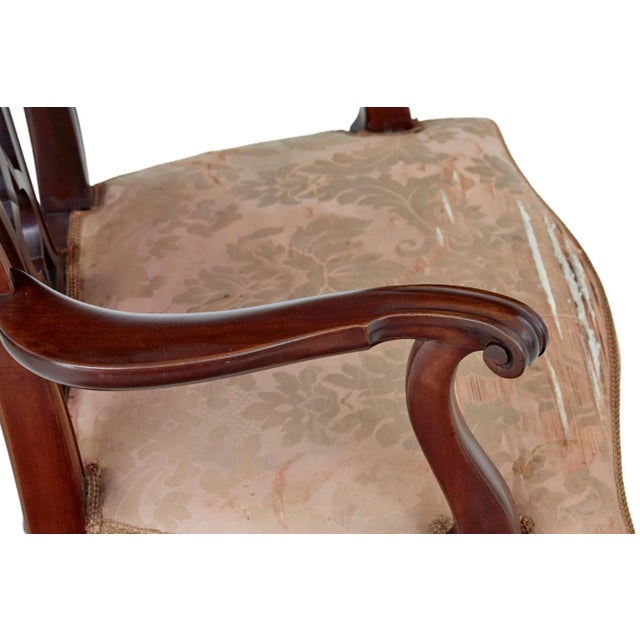 Pair of early 20th Century chippendale revival armchairs circa 1923. Good quality pair of mahogany armchairs by well known...