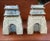Chinese Pair of Mid 20th Century Chinese Blue/White Porcelain Watch Tower Figurines For Sale - Image 3 of 6