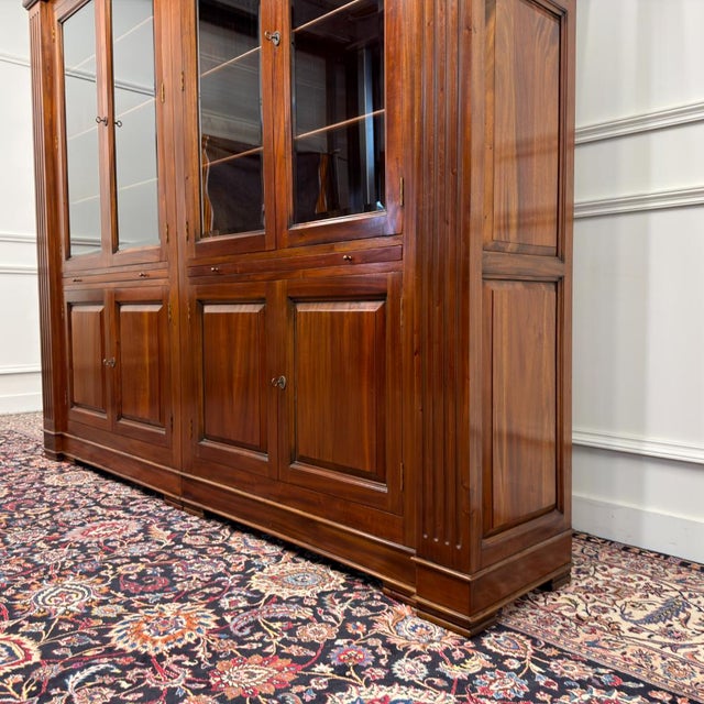 Classic English Bookcase with Columns For Sale - Image 11 of 18
