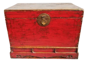 Vintage Ming Red Trunk