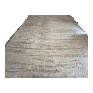 Rh Eli Wool Rug – 12' × 15' Natural | Hand-Knotted New Zealand Wool | Moroccan-Inspired Contemporary Design For Sale
