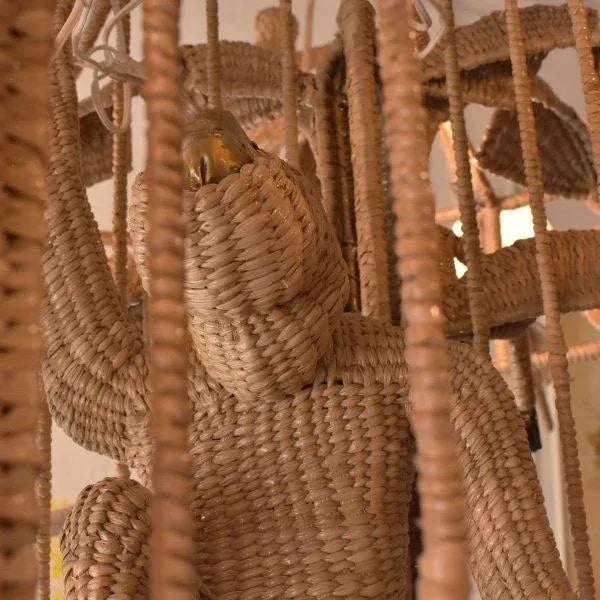 Wood Giant 10 Foot Monkeys and Birds Chandelier For Sale - Image 7 of 13