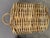 1940s Large Bent Wood Wicker Laundry Basket For Sale - Image 4 of 7