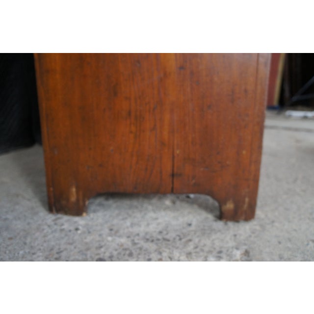 Antique Early American Stepback Farmhouse Oak Kitchen Cupboard Display Cabinet For Sale - Image 12 of 15