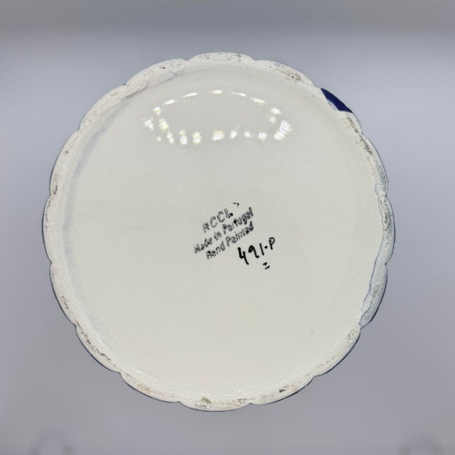 Ceramic 1970s Portuguese Hand Painted Planter Pot For Sale - Image 7 of 7