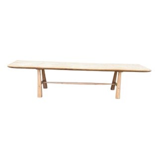 Andrianna Shamaris Impressive Milky Toned Long Console or Dining Table For Sale