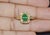 Certified Natural 2.15cts vs F Diamond Emerald 18k Solid Gold Ring Band, Size 6.75 For Sale - Image 9 of 12