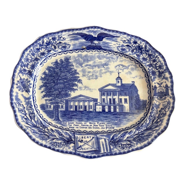 Historic Daughters of American Revolution Staffordshire Platter For Sale